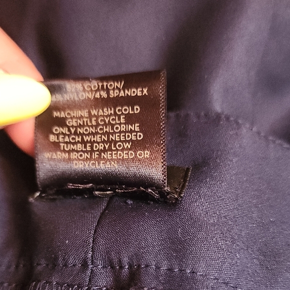 Ann Taylor Dark Blue Slim Fit Cotton Blend Pants - Picture 5 of 5